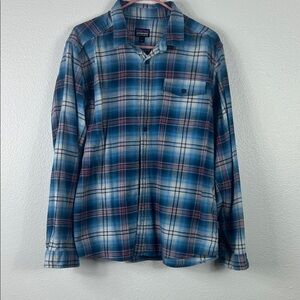 Patagonia Blue and Red Plaid Flannel